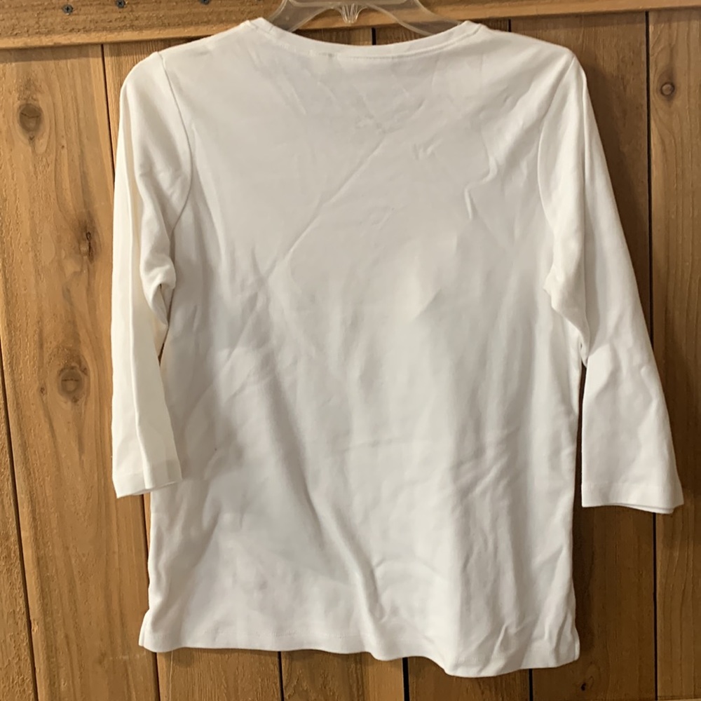 Woman’s White Top By Quacker Factory Size Small W… - image 4